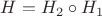 $H=H_2\circ H_1$