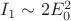 $I_{1} \sim  2E^{2}_{0}$