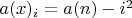 $a(x)_i=a(n)-i^2$