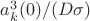 $a_k^3(0)/(D\sigma)$