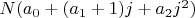 $N(a_0+(a_1+1) j+a_2 j^2)$