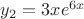 $y_2=3xe^{6x}$