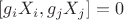 $[g_i X_i, g_j X_j] = 0$