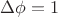$\Delta\phi=1$ $\Delta\phi=1$