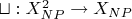$\sqcup : X_{NP}^2 \to X_{NP}$