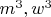 $m^3,w^3$