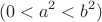 $$ (0 < a^2 < b^2) $$