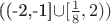 ((-2,-1]\cup[\frac{1}{8},2))