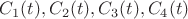 $C_1(t),C_2(t),C_3(t),C_4(t)$ $C_1(t),C_2(t),C_3(t),C_4(t)$