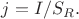 $j=I/S_R.$