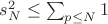 $ s_N^2 \leq \sum_{p \leq N} 1 $