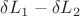 $\delta L_1 - \delta L_2$