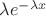 $\lambda e^{-\lambda x}$