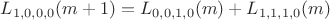 $L_{1,0,0,0}(m+1)=L_{0,0,1,0}(m)+L_{1,1,1,0}(m)$