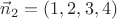 $\vec n_2=(1,2,3,4)$