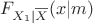 $F_{X_1\mid \overline X}(x|m)$