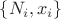 $\{N_i,x_i\}$