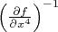 $\left(\frac{\partial f}{\partial x^4}\right)^{-1}$