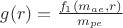 $g(r) = {f_1(m_{ae},r)\over m_{pe}$