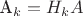 A_k = H_kA