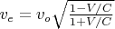 $v_e={v_o}\sqrt{\frac{1-V/C}{1+V/C}}$