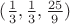 ${(\frac 1 3, \frac 1 3, \frac {25} 9)}$