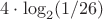 $4 \cdot \log_2(1/26)$
