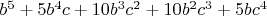 $b^5+5b^4c+10b^3c^2+10b^2c^3+5bc^4$