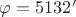 $\varphi=51&deg;32'$