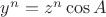 $y^n=z^n\cos A$ $y^n=z^n\cos A$