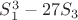 $S_1^3-27S_3$
