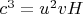 $c^{3}=u^{2}vH$