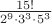 $\frac{{15!}}{{{2^9} \cdot {3^3} \cdot {5^3}}}$