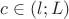 $c \in (l; L)$