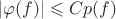 $|\varphi(f)|\leqslant Cp(f)$