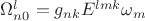 $\Omega^l_{n 0}=g_{nk}E^{lmk}\omega_m$ $\Omega^l_{n 0}=g_{nk}E^{lmk}\omega_m$