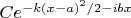 $Ce^{-k(x-a)^2/2 - ibx } $