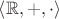 $\left\langle\mathbb{R},+,\cdot\right\rangle$