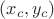$(x_{c}, y_{c})$