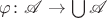 $\varphi\colon\mathscr A\to\bigcup\mathscr A$