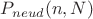 $P_{neud}(n,N)$ $P_{neud}(n,N)$