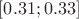 $[0.31; 0.33]$