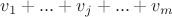 $v_1+...+v_j+...+v_m$