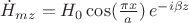 $\dot H_{mz} = H_0 \cos ({{\pi x}\over a}) \, e^{-i\beta z}$