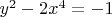 $y^2-2x^4=-1$