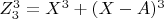$ Z^3_3=X^3+(X- A)^3 $