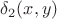 $\delta_2(x,y)$