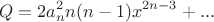 $$Q= 2a_n^2n(n-1)x^{2n-3} + ...$$