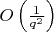 $O\left(\frac{1}{q^2}\right)$