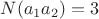 $N(a_1a_2)=3$